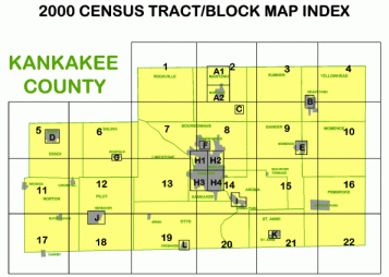 2000 Census Tract Block Map Index